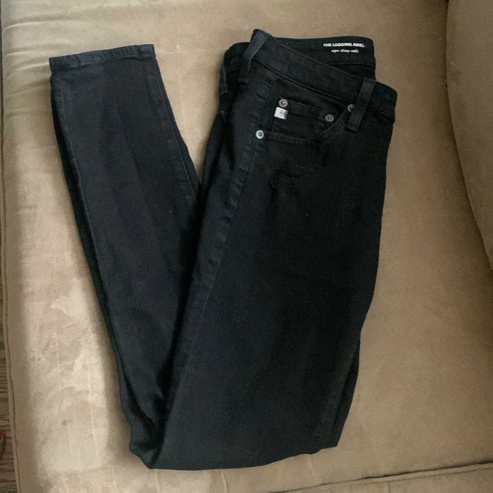 AG the Leggings Ankle black super skinny jeans size 26 pre loved condition